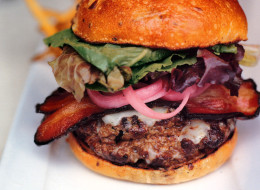 The burger at Chef Marc Meyer's Cookshop is made of organic,